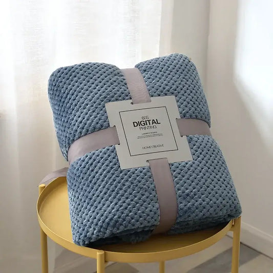 Couverture Polaire Bleu