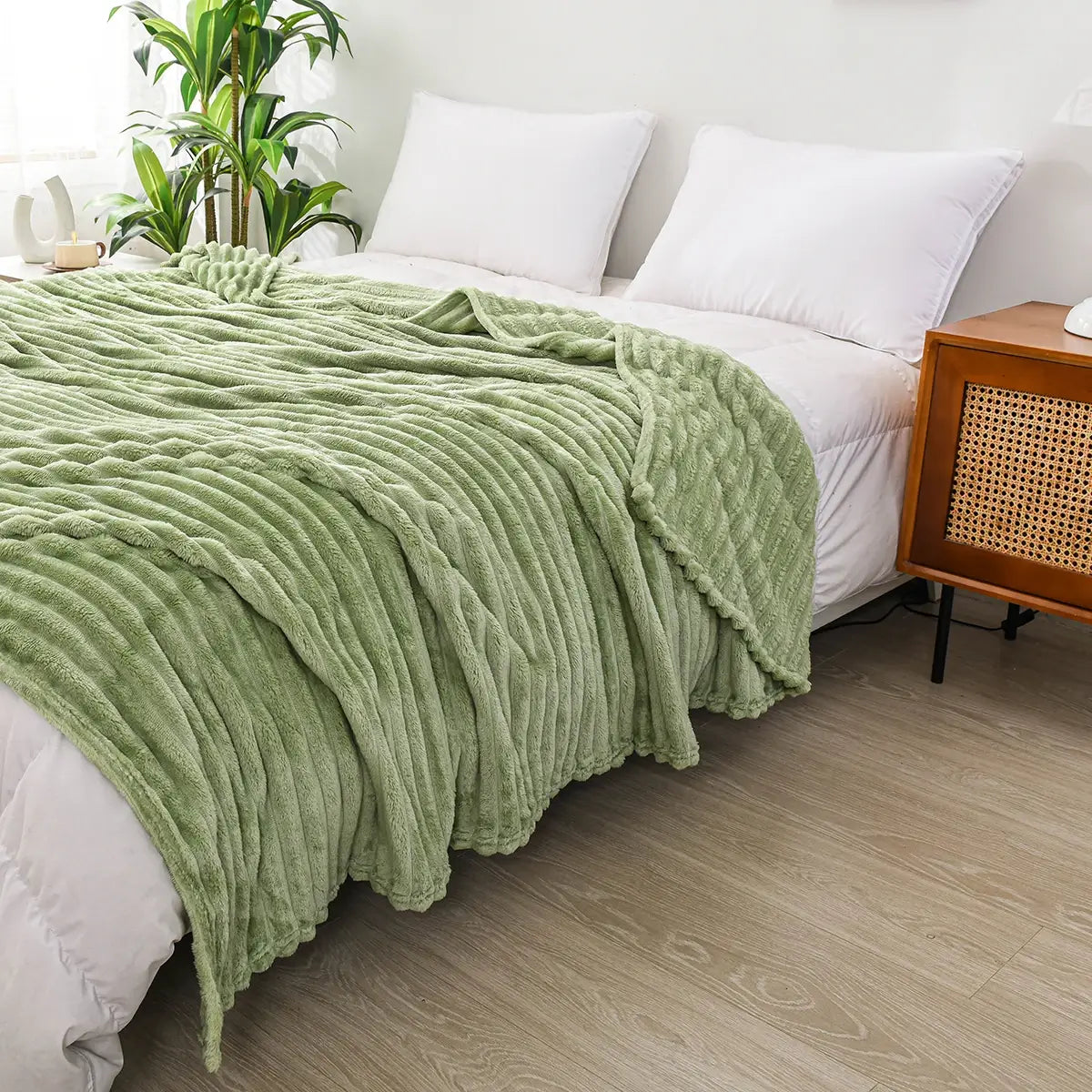 Couverture Polaire Verte