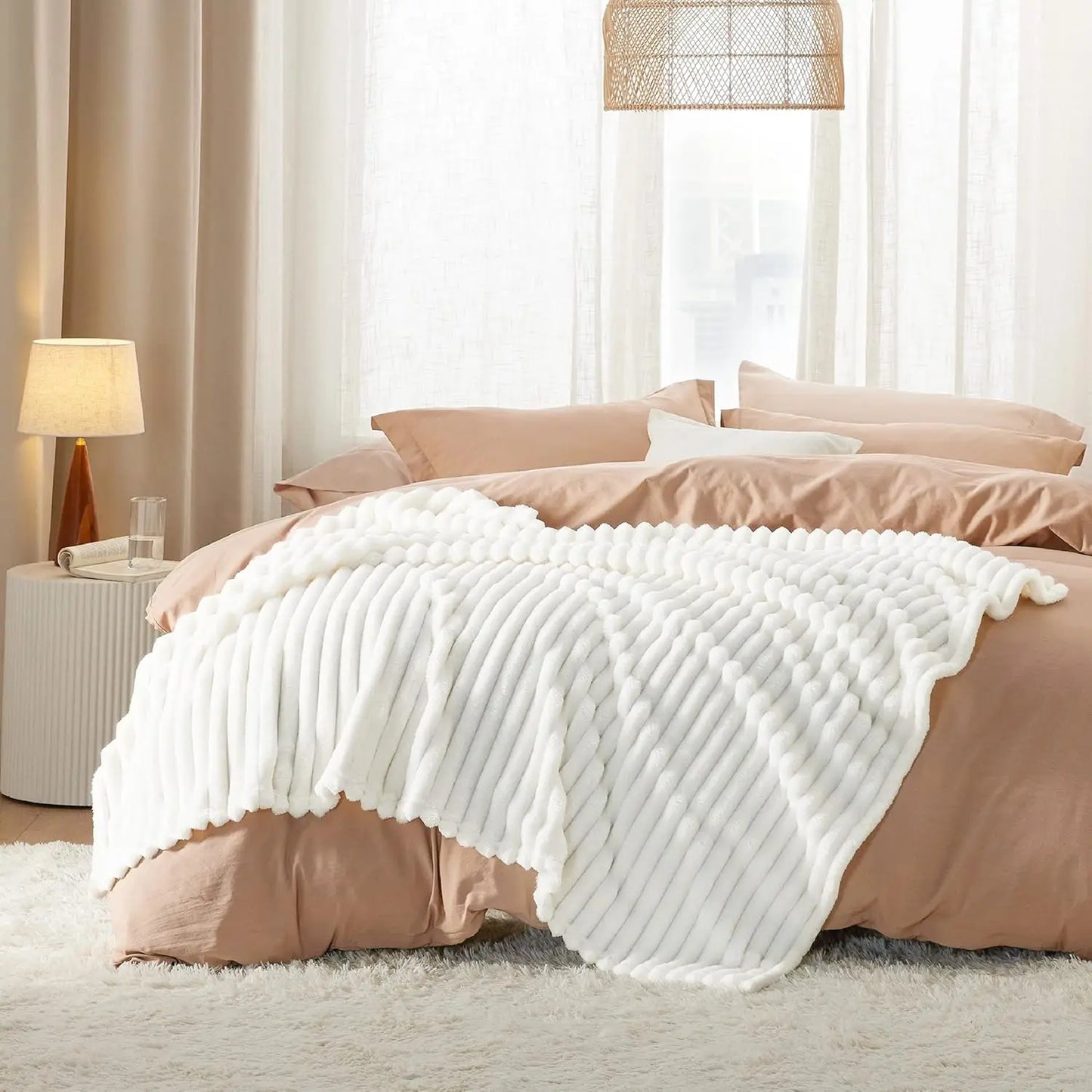 Couverture Polaire Blanche