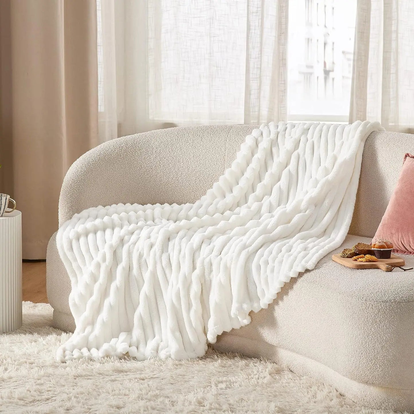 Couverture Polaire Blanche