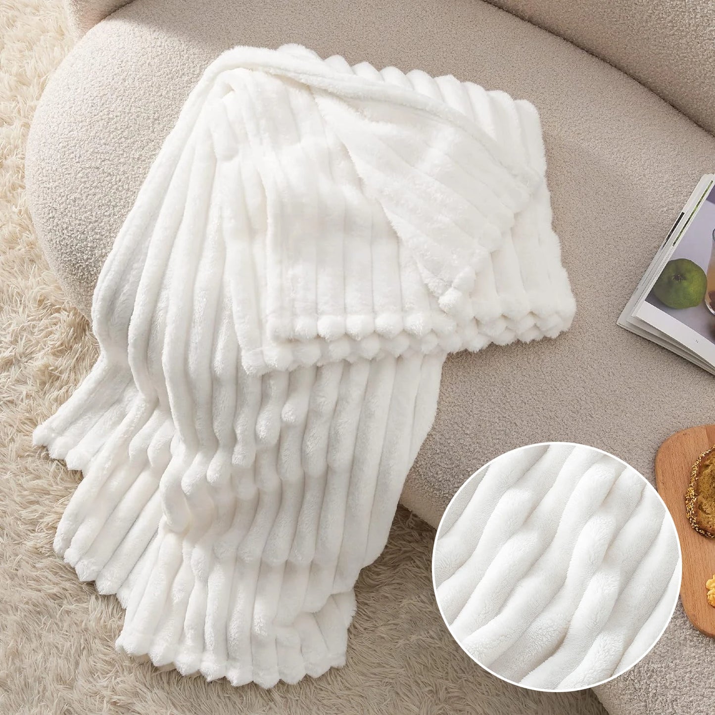 Couverture Polaire Blanche